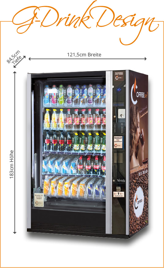 Coffeesky Kaltgetränkeautomat Getränkeautomat Vendo G-Drink Design